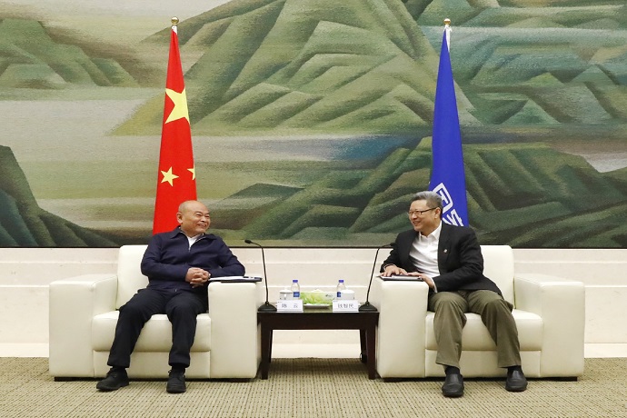 錢(qián)智民會(huì)見(jiàn)中國(guó)中鐵董事長(zhǎng)、黨委書(shū)記陳云