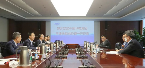 華電集團(tuán)公司黨組成員、副總經(jīng)理王緒祥拜會中國船舶黨組成員、副總經(jīng)理盛紀(jì)綱