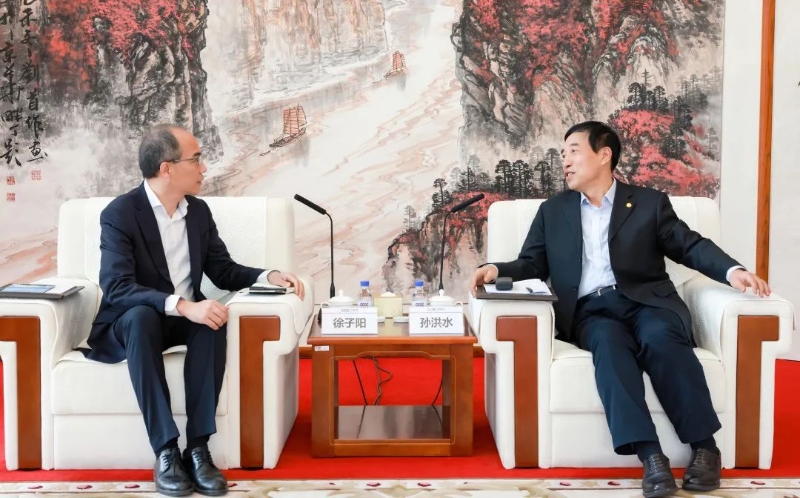 中國能建黨委副書記、總經(jīng)理孫洪水與中興通訊總裁徐子陽會談