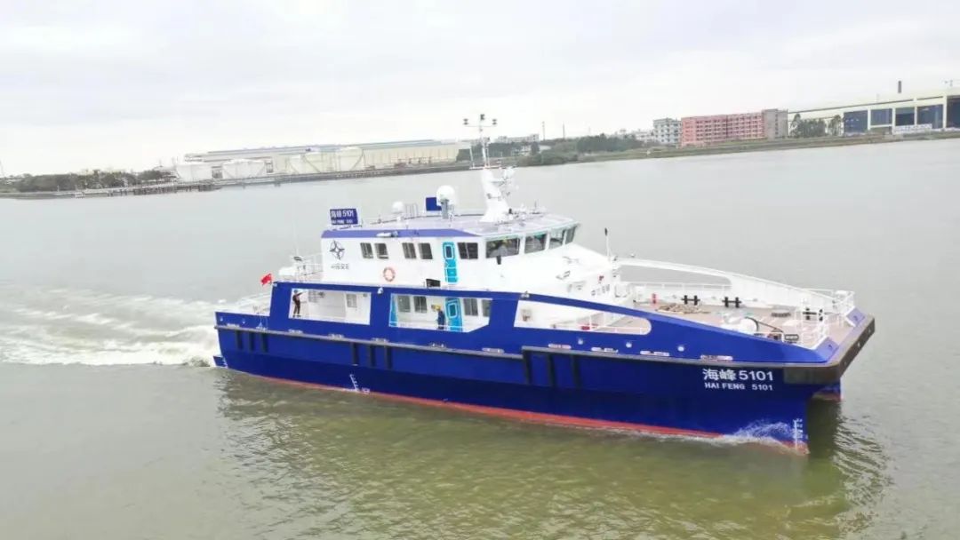 七〇二所研發(fā)的兩型風(fēng)電運(yùn)維首制船圓滿完成試航！